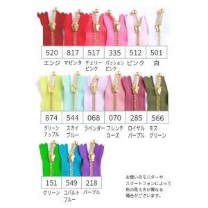 ファスナー 14cm ゴールド 1本入 玉付フ...の詳細画像2