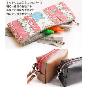 玉付きファスナー 25cm シルバー 金属 1...の詳細画像2