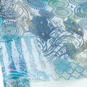 生地 生地 ナイロン 転写チュール エスニック 巾68cm 最低単位30cm〜10cm単位の切売り