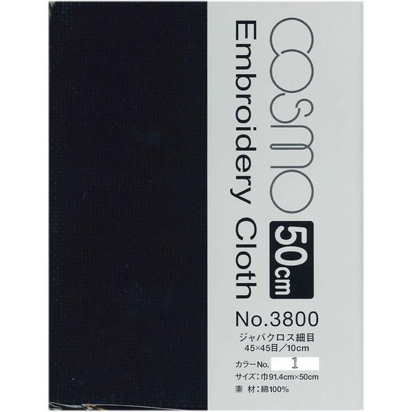 LECIEN ルシアン COSMO刺しゅう布 ジャバクロス細目 50cmカット ブラック No.38...