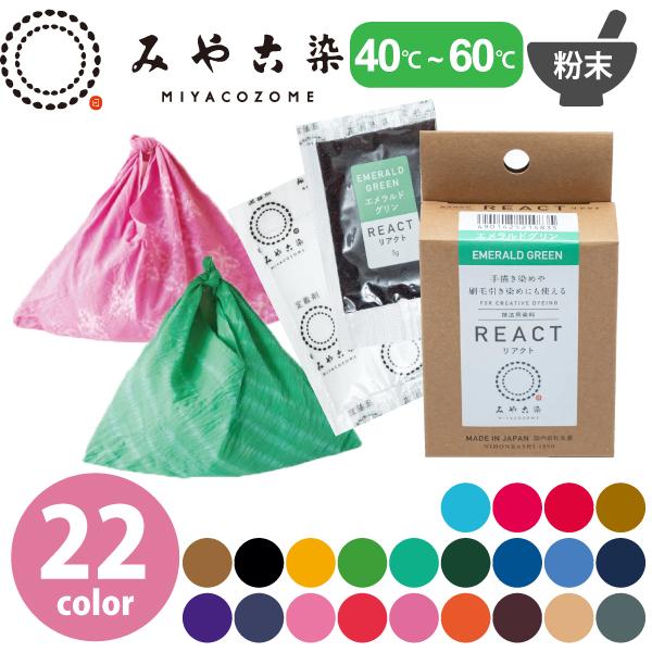 技法用染料 REACT リアクト 5g×2包 染色 A 染料 染料 顔料 インク 布 布用 ムラ染め...