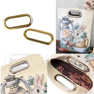 金属 持ち手 ツメ式ハトメ 持ち手用 2本1組 ゴールド