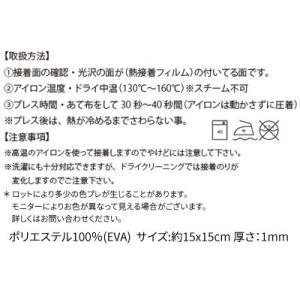 アイロン接着フェルト 15×15cm 緑 紫 黒の詳細画像2