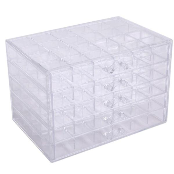 ビーズキャビネット アクセサリーケース ネイル収納ケース  アクリル 5段120マス 収納引き出し ...