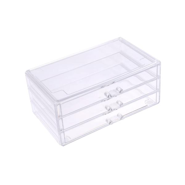 アクリルケース アクセサリーケース 収納ケース 引き出し 小物入れ 透明 アクリル 仕切りなし (3...
