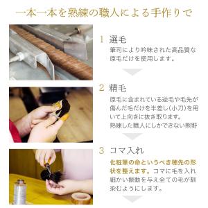熊野筆 竹宝堂 リキッドファンデーション用 メ...の詳細画像3