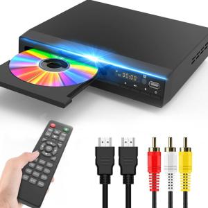 DVDプレーヤー1080Pサポート DVD/CD再生専用モデル HDMI端子搭載 CPRM対応、録画した番組や地上デジタル放送を再生する、U