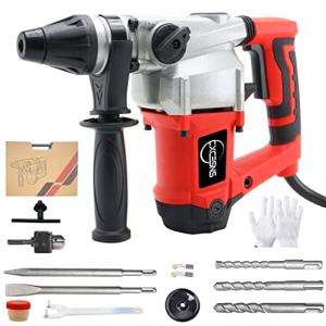 ハンマードリル 電動ハンマドリル 1500W 強力 100V コード式 SDSプラスシャンク 低振動機構 3モード コンクリート32mm/鉄工13mm