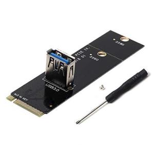 M.2 NGFF-USB3.0 PCI-E X16スロットアダプター Pci-Eコンバーターカードマイニングライザーカード2280