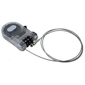 YUANHEN 盗難防止 巻き取り式セキュリティワイヤーケーブル 白い色 携帯 に 便利 な ダイヤル ナンバー 式 - 海外 旅行 やスノーボード（