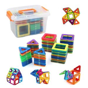rui yueマグネットブロック 磁気おもちゃ 磁石玩具 80PCS正方形40×個 三角形×40個 6歳以上の子供が遊ぶのに適しています。