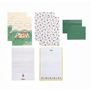 tricolor レターセット 封筒10枚 便せん20枚 便せん 便箋 封筒セット かわいい クマ 封筒用紙 お祝い 挨拶 ラブレター お見舞い お礼