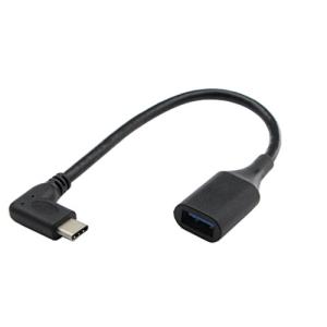 USB-CからUSB 3.0 OTGケーブル CERRXIAN高速USB 3.0メスからUSB 3.1 Cオス90度の角度OT