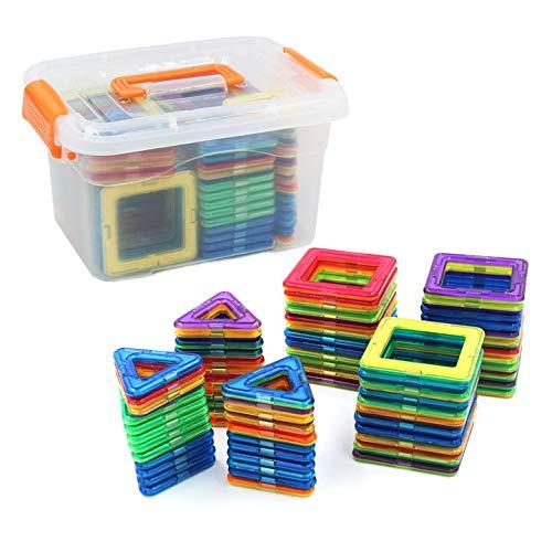 rui yue マグネットブロック 磁気おもちゃ 玩具 70PCS正方形×35個 三角形×35個 磁...