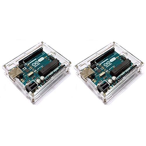 TSUCIA 2個セット Arduino用?UNO?R3向け 透明 アクリル?エンクロージャー?ケー...