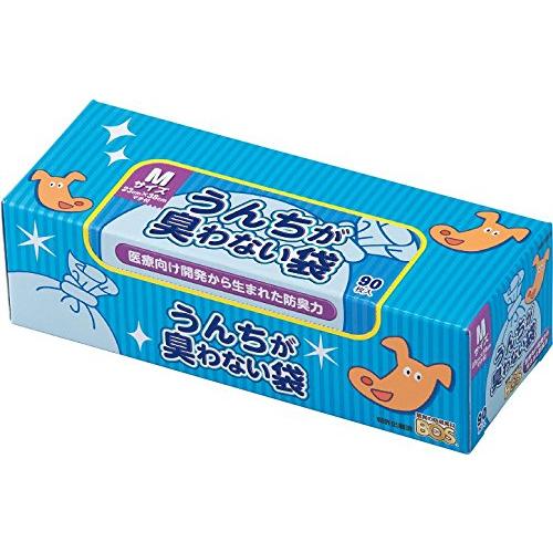 驚異の防臭袋 BOS (ボス) うんちが臭わない袋 ペット用 うんち 処理袋【袋カラー：ブルー】 (...