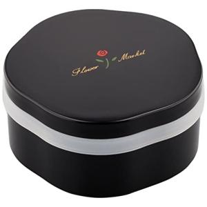 中谷兄弟商会 山中漆器 4.0福梅散し弁当(タッパ付)黒 フラワー 33-4910