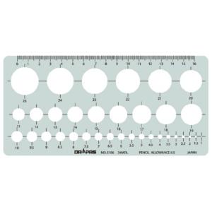ドラパス テンプレート E106 円定規  31106