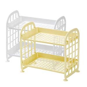 QINNKJIA デスク上置き棚 小物入れ デスクオーガナイザー 文房具 事務用品 化粧品 お菓子 収納 整理 2段 卓上収納ラック プラスチック 設