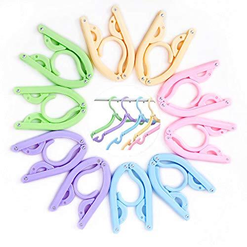 10個セット 携帯ハンガー 折りたたみ式 洗濯物干し 旅行 出張 家庭等に適用 軽量 便利