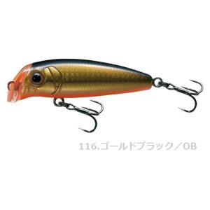 タックルハウス バフェット リップレスミノー BULM42 #116 ゴールドブラック/オレンジベリー / トラウト ルアー