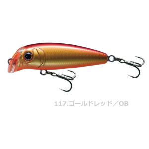 タックルハウス バフェット リップレスミノー BULM42 #117 ゴールドレッド/オレンジベリー / トラウト ルアー
