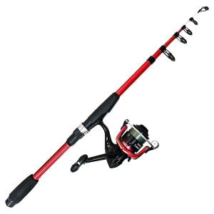ファミリーパックセット 210 レッド ロッドリールセット (釣り 竿 糸付