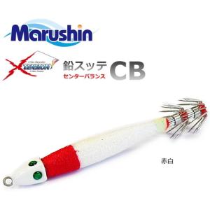 マルシン漁具 イカメタル用 鉛スッテ CB 30号 赤白 / SALE メール便可