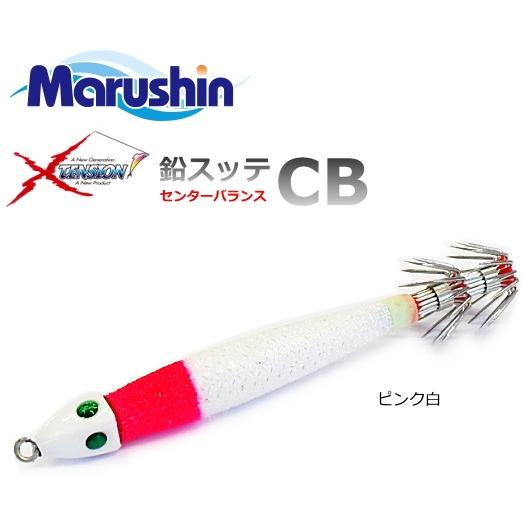 マルシン漁具 イカメタル用 鉛スッテ CB 15号 ピンク白 / メール便可