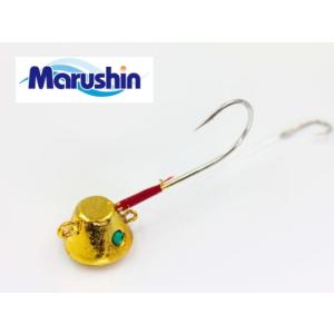 マルシン漁具 TRD一つテンヤ ゴールドメッキ×シルバーラメ 4号 / 鯛ラバ タイラバ