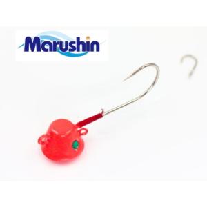 マルシン漁具 TRD一つテンヤ オレンジ×ゴールドラメ 10号 / 鯛ラバ タイラバ