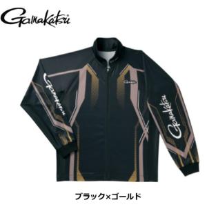 がまかつ フルジップトーナメントシャツ GM-3569 ブラック×ゴールド LLサイズ / ウエア (送料無料) (お取り寄せ) (セール対象商品)