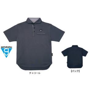 がまかつ ポロシャツ (クラウンエディション) GM-3635 チャコール S / ウェア / gamakatsu｜tsuribitokan-masuda