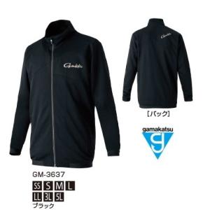 がまかつ スウェットジャケット GM-3637 ブラック L / ウェア / gamakatsu｜tsuribitokan-masuda