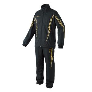 がまかつ ウィンドブレーカースーツ GM-3682 ブラック×ゴールド LLサイズ