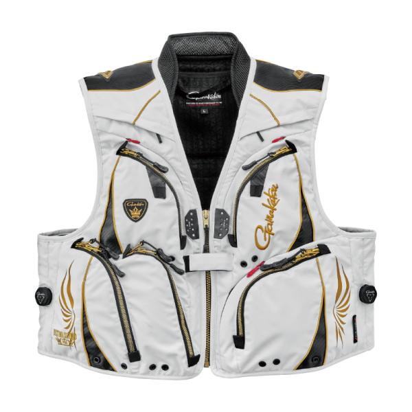 (セール) がまかつ アルテマシールドプロ ハーフメッシュベスト GM-2329 ホワイト Lサイズ...