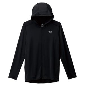 ダイワ アイスドライ フルジップフーディーラッシュガード DE-6221 ブラック XLサイズ