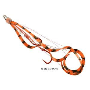 スタート START 替ユニット ダブルフック スキニーショートカーリー S UDSC-S-48 オレンジゼブラ｜タイラバ 鯛ラバ ルアー｜つり具｜メール便可
