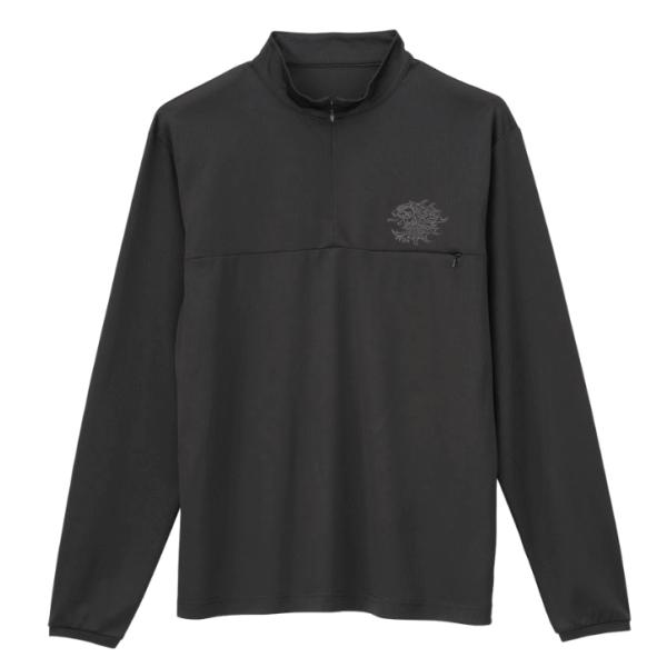 (セール) サンライン 獅子ジップシャツ 長袖 SUW-04215CW ブラック 3Lサイズ / ウ...