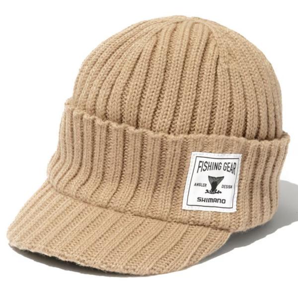 シマノ つば付きニットキャップ CA-054X フリーサイズ ベージュ / 帽子 shimano 釣...