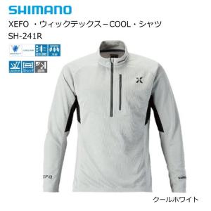 シマノ XEFO ゼフォー ・ウィックテックス−COOL・シャツ SH-241R クールホワイト L / 釣具 / shimano (SP)｜tsuribitokan-masuda
