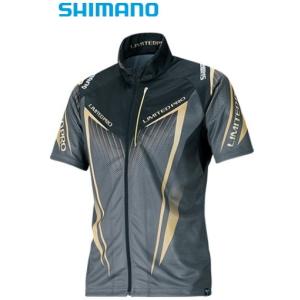 シマノ フルジップシャツ リミテッドプロ 半袖 SH-012S ブラック 2XLサイズ / shimano  / 釣具 (SP)｜tsuribitokan-masuda