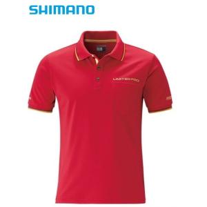 (半額セール) シマノ ポロシャツ LIMITED PRO SH-174S ブラッドレッド Sサイズ / ウェア (数量限定半額セール品) (SP)｜tsuribitokan-masuda