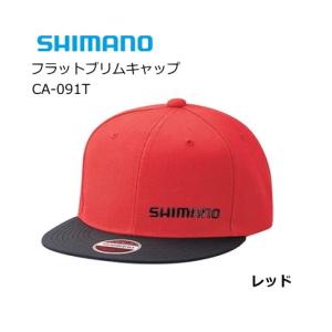 シマノ フラットブリムキャップ CA-091T レッド L / 釣具 / shimano (SP)