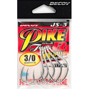 カツイチ デコイ パイクタイプR JS-3 #4/0 / ルアーフック つり具 メール便可
