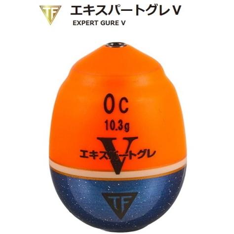 釣研 エキスパートグレＶオレンジ 0α / ウキ / メール便可 / 釣具