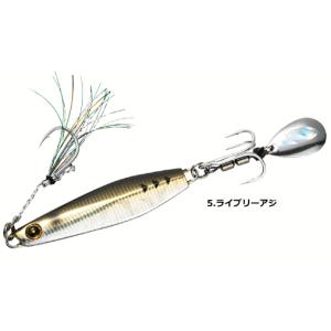 ハヤブサ カンタン巻くだけブレードジグ ジャックアイマキマキ 60g #5.ライブリーアジ / メタルジグ ルアー
