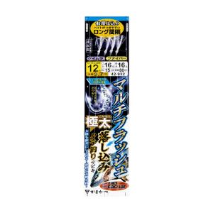 がまかつ マルチフラッシュ極太落し込みサビキ ファイバー4本 針12号 ハリス18号 幹糸18号/  仕掛け メール便可｜tsuribitokan