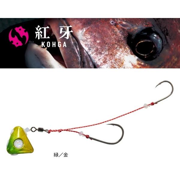 ダイワ 紅牙 遊動テンヤ＋SS 6号 緑／金 / メール便可 / 釣具