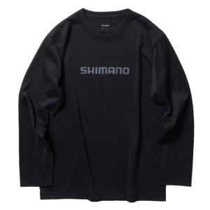 シマノ ドライロゴTシャツ ロングスリーブ SH-022W ブラック Lサイズ (SP)｜tsuribitokan